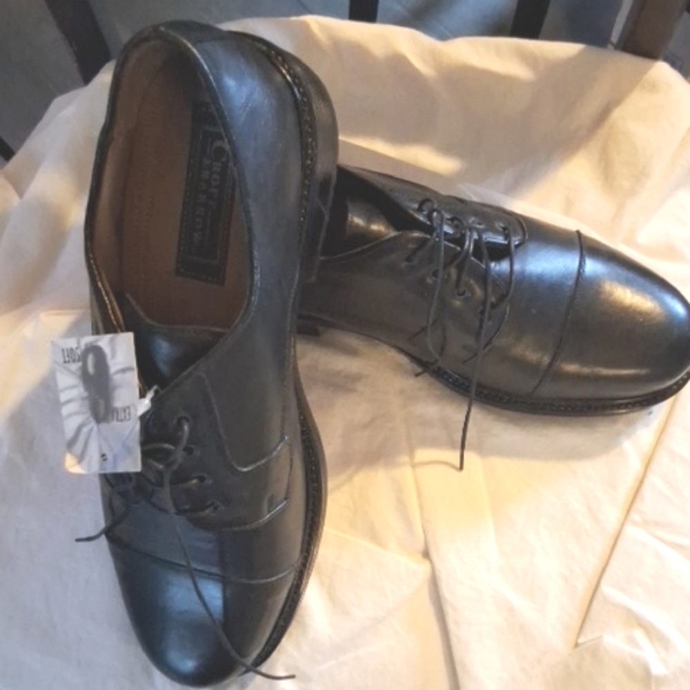 Croft & Barrow Men's Black Leather Dress Shoes